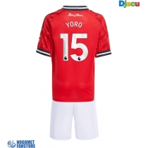 Manchester United Leny Yoro #15 Domaci Dres za djecu 2025-26 Kratak Rukav (+ Kratke hlače)